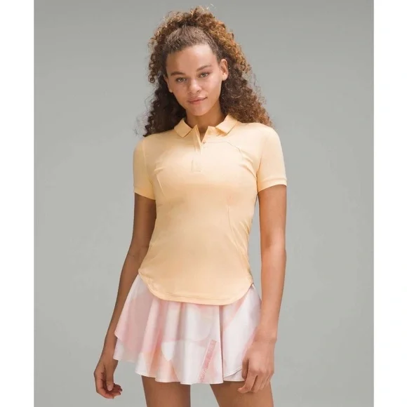 NWT Lululemon Quick-Drying Short-Sleeve Polo in Summer Glow Sz. 12 - Picture 1 of 2